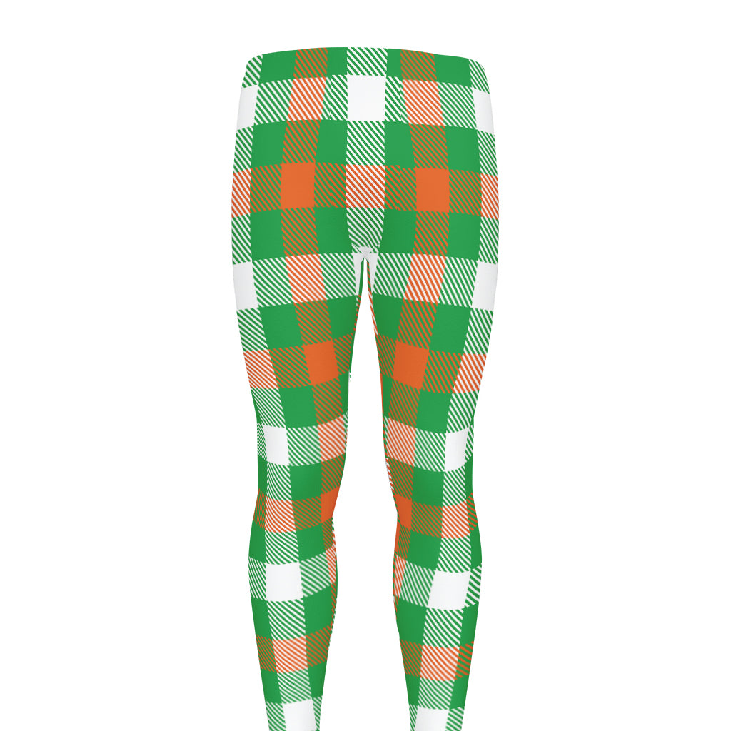 Irish Checkered St. Patrick's Day Print Men's leggings