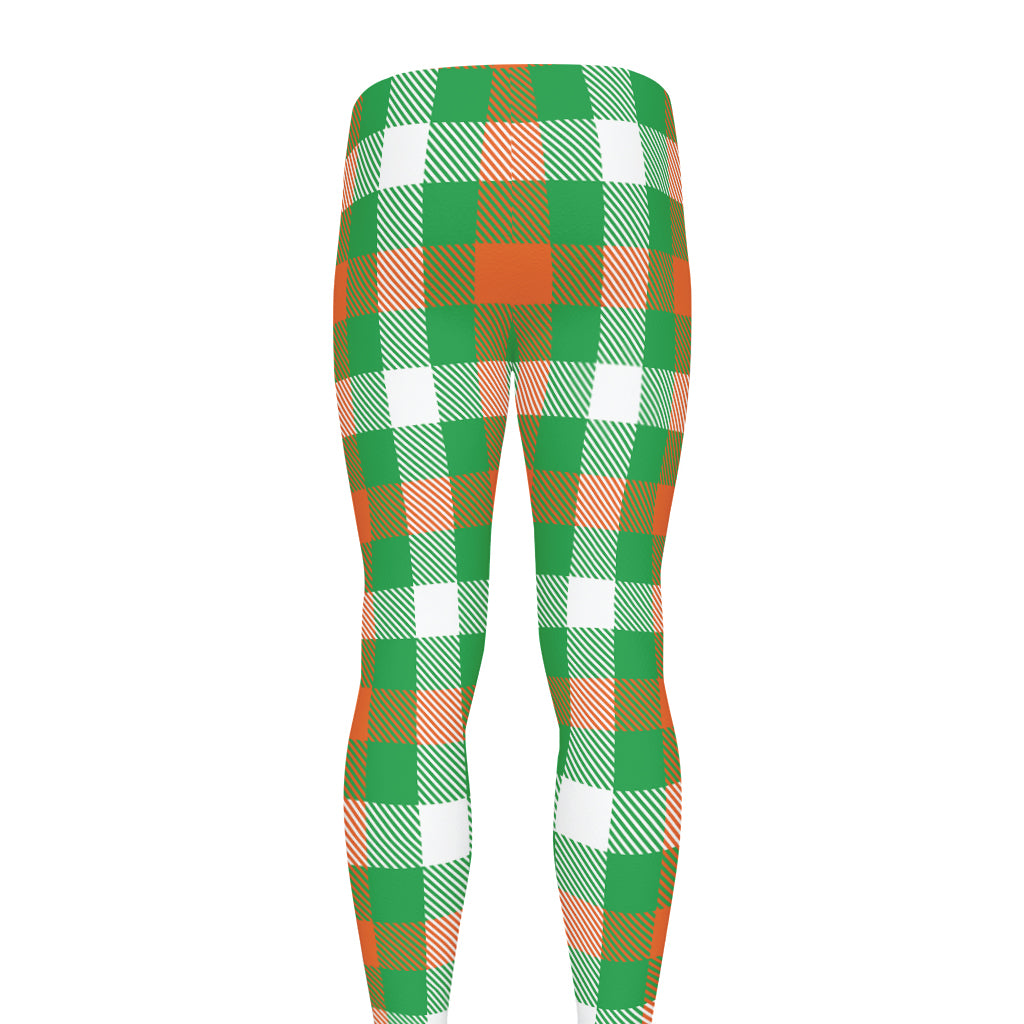 Irish Checkered St. Patrick's Day Print Men's leggings