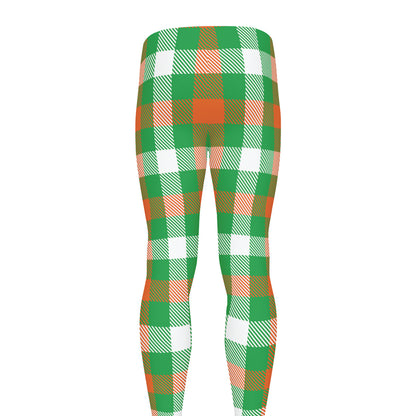 Irish Checkered St. Patrick's Day Print Men's leggings