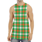 Irish Checkered St. Patrick's Day Print Men's Muscle Tank Top