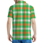 Irish Checkered St. Patrick's Day Print Men's Polo Shirt