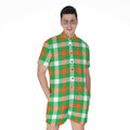 Irish Checkered St. Patrick's Day Print Men's Romper