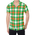 Irish Checkered St. Patrick's Day Print Men's Shirt