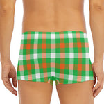 Irish Checkered St. Patrick's Day Print Men's Short Boxer Briefs
