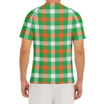 Irish Checkered St. Patrick's Day Print Men's Short Sleeve Rash Guard