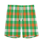 Irish Checkered St. Patrick's Day Print Men's Sports Shorts