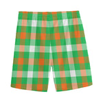Irish Checkered St. Patrick's Day Print Men's Sports Shorts