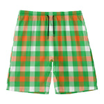 Irish Checkered St. Patrick's Day Print Men's Swim Trunks