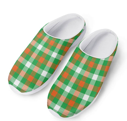 Irish Checkered St. Patrick's Day Print Mesh Casual Shoes