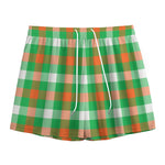 Irish Checkered St. Patrick's Day Print Mesh Shorts
