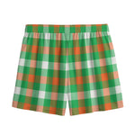 Irish Checkered St. Patrick's Day Print Mesh Shorts