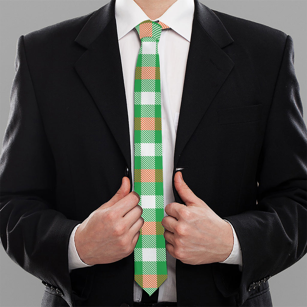 Irish Checkered St. Patrick's Day Print Necktie