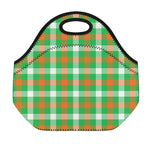 Irish Checkered St. Patrick's Day Print Neoprene Lunch Bag