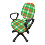 Irish Checkered St. Patrick's Day Print Office Chair Cover