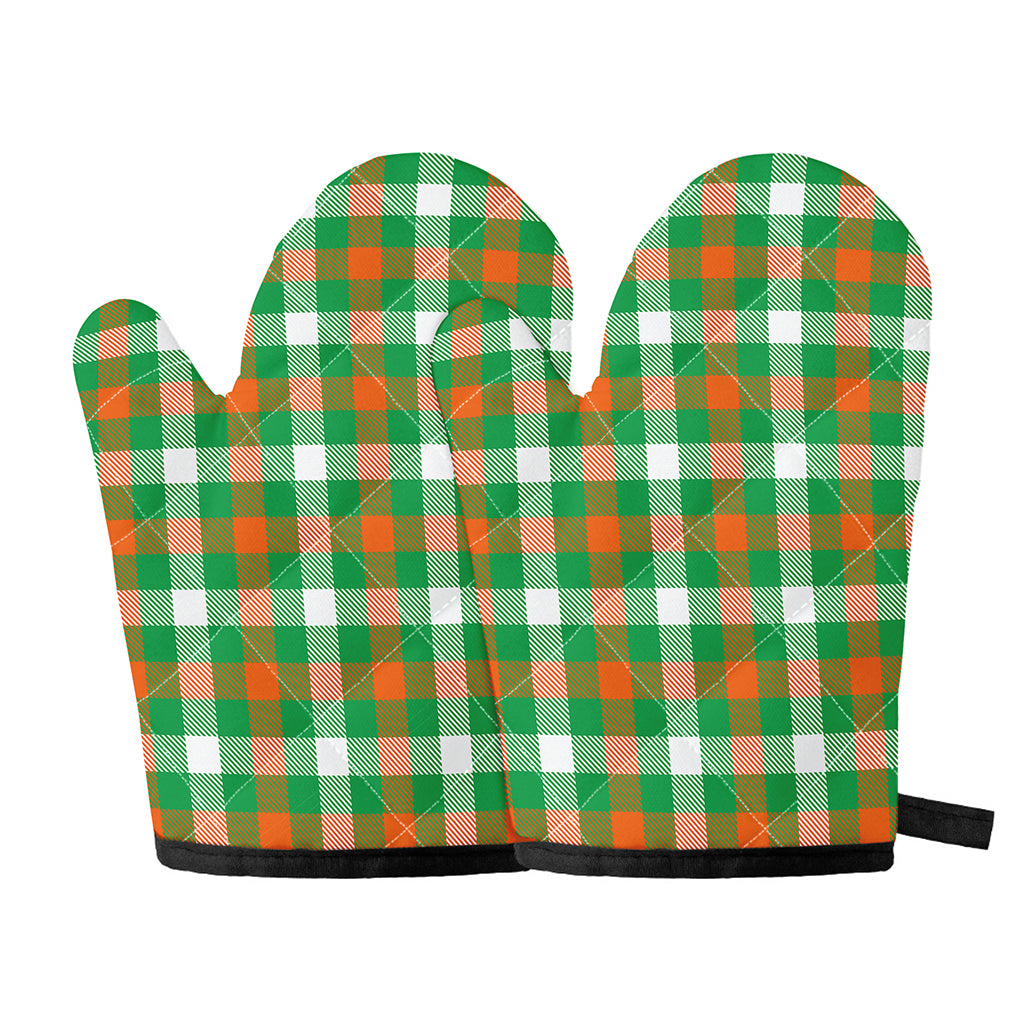 Irish Checkered St. Patrick's Day Print Oven Mitts