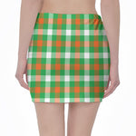 Irish Checkered St. Patrick's Day Print Pencil Mini Skirt