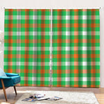 Irish Checkered St. Patrick's Day Print Pencil Pleat Curtains
