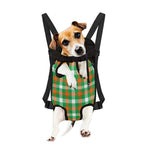 Irish Checkered St. Patrick's Day Print Pet Carrier Backpack