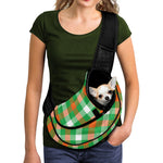 Irish Checkered St. Patrick's Day Print Pet Sling Carrier