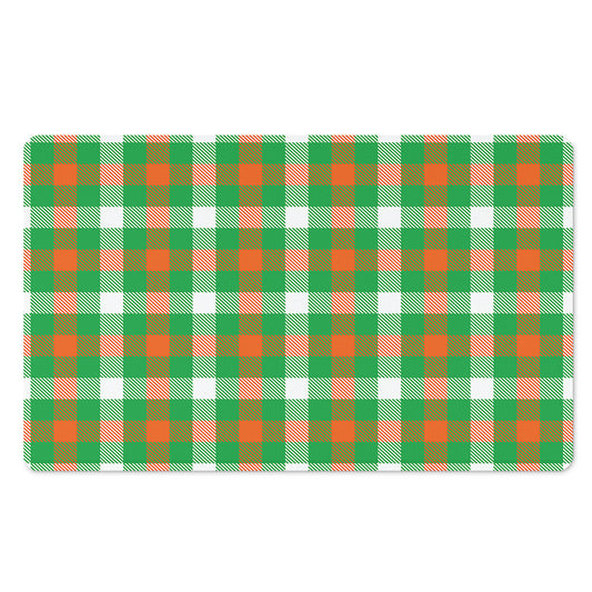 Irish Checkered St. Patrick's Day Print Polyester Doormat