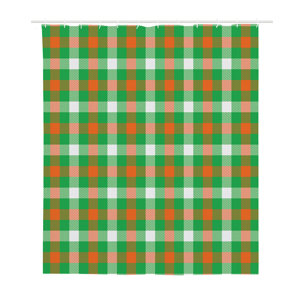 Irish Checkered St. Patrick's Day Print Polyester Shower Curtain