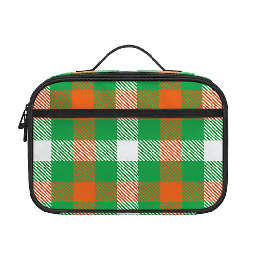 Irish Checkered St. Patrick's Day Print Portable Lunch Bag
