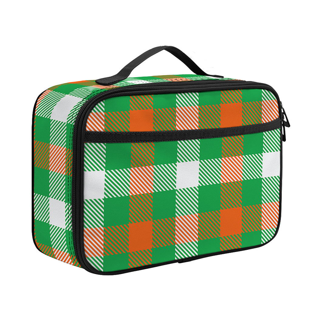 Irish Checkered St. Patrick's Day Print Portable Lunch Bag