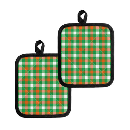 Irish Checkered St. Patrick's Day Print Pot Holders