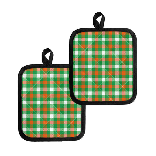 Irish Checkered St. Patrick's Day Print Pot Holders