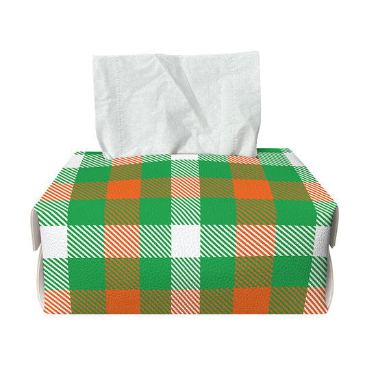 Irish Checkered St. Patrick's Day Print Rectangle Tissue Box Cover