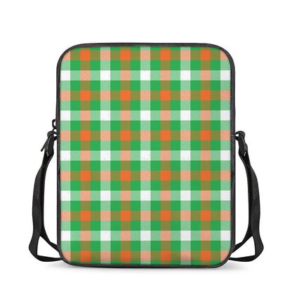 Irish Checkered St. Patrick's Day Print Rectangular Crossbody Bag