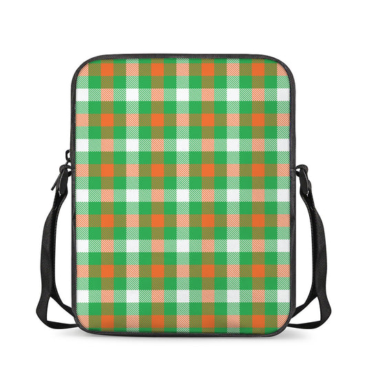 Irish Checkered St. Patrick's Day Print Rectangular Crossbody Bag