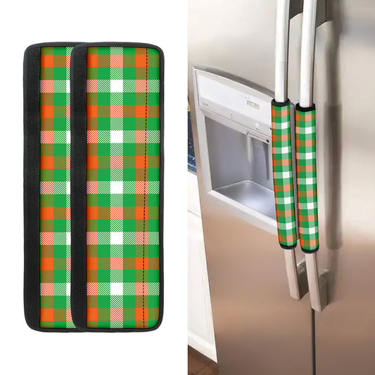 Irish Checkered St. Patrick's Day Print Refrigerator Handle Covers