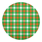 Irish Checkered St. Patrick's Day Print Round Blanket