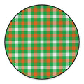 Irish Checkered St. Patrick's Day Print Round Floor Mat