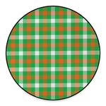 Irish Checkered St. Patrick's Day Print Round Floor Mat