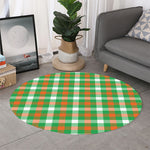 Irish Checkered St. Patrick's Day Print Round Rug