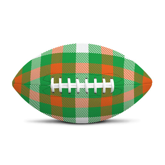 Irish Checkered St. Patrick's Day Print Rugby Ball