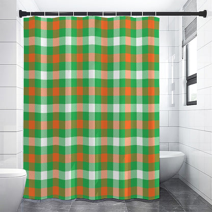 Irish Checkered St. Patrick's Day Print Shower Curtain