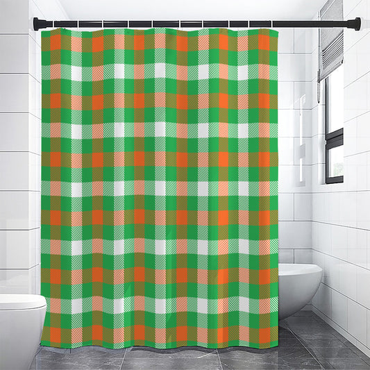 Irish Checkered St. Patrick's Day Print Shower Curtain