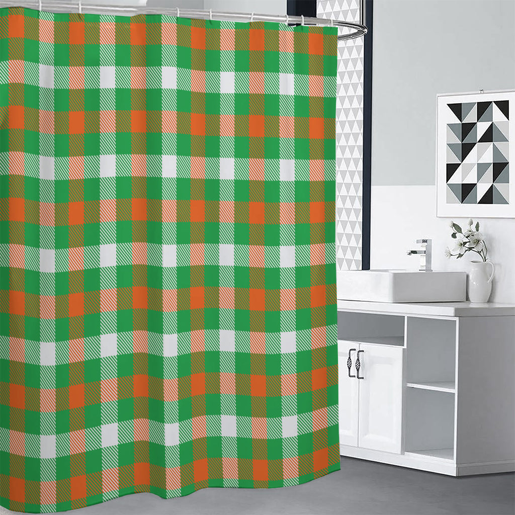 Irish Checkered St. Patrick's Day Print Shower Curtain