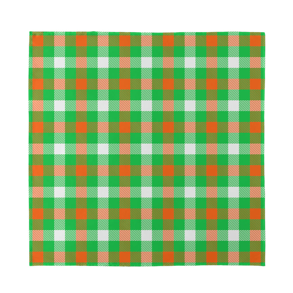 Irish Checkered St. Patrick's Day Print Silk Bandana