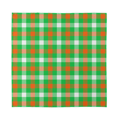 Irish Checkered St. Patrick's Day Print Silk Bandana