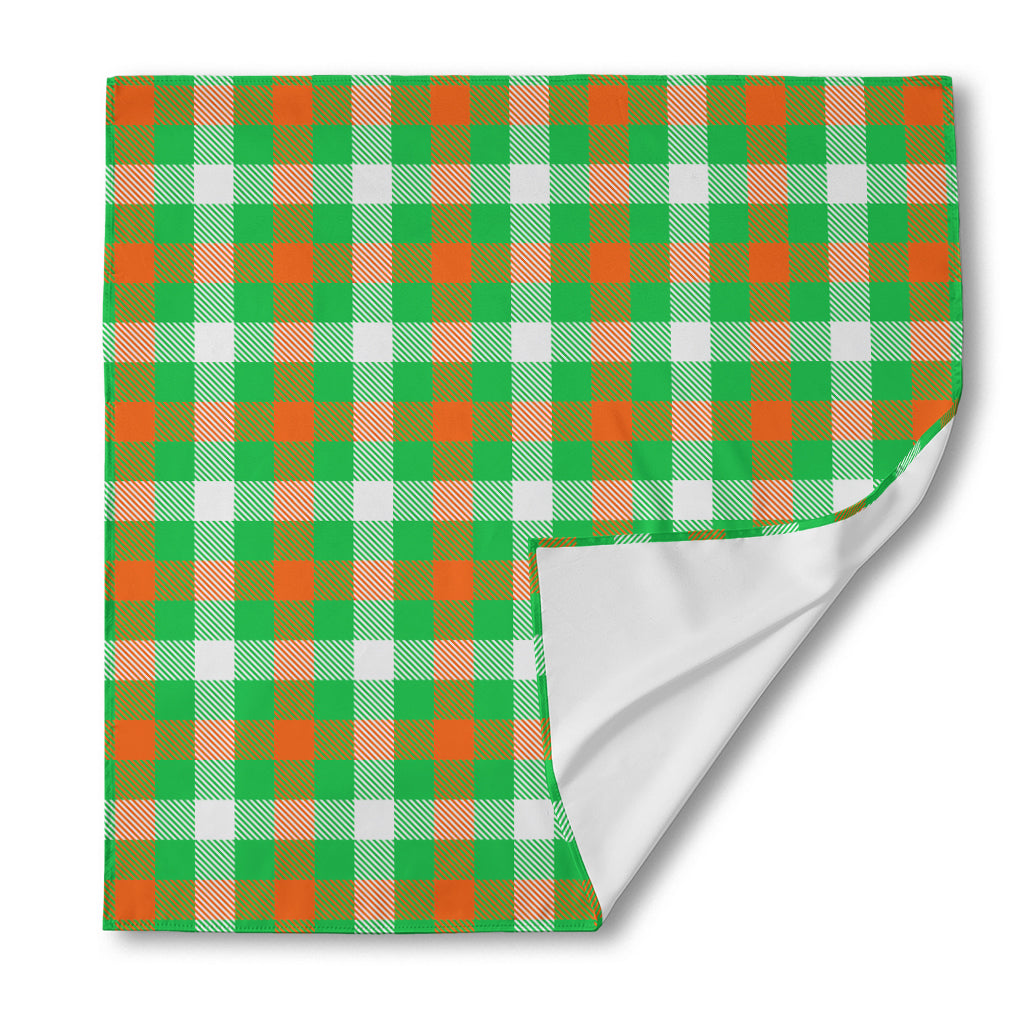 Irish Checkered St. Patrick's Day Print Silk Bandana