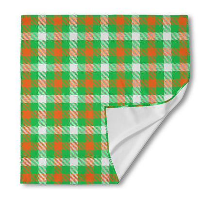 Irish Checkered St. Patrick's Day Print Silk Bandana