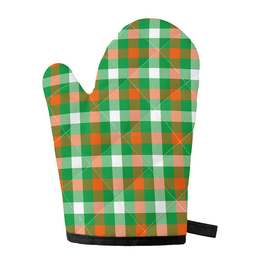 Irish Checkered St. Patrick's Day Print Single Oven Mitt
