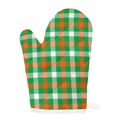 Irish Checkered St. Patrick's Day Print Single Oven Mitt