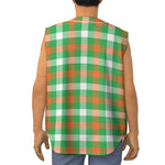 Irish Checkered St. Patrick's Day Print Sleeveless Baseball Jersey