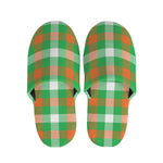 Irish Checkered St. Patrick's Day Print Slippers