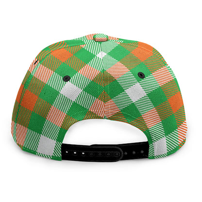 Irish Checkered St. Patrick's Day Print Snapback Cap